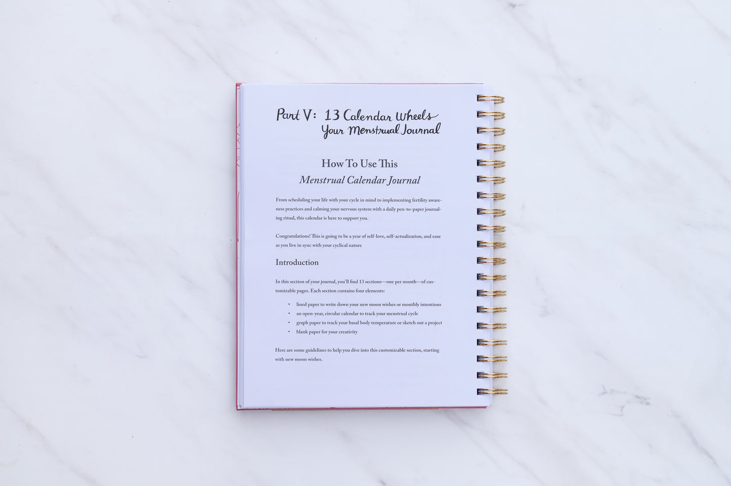 Menstrual Calendar Journal: Go with the Flow